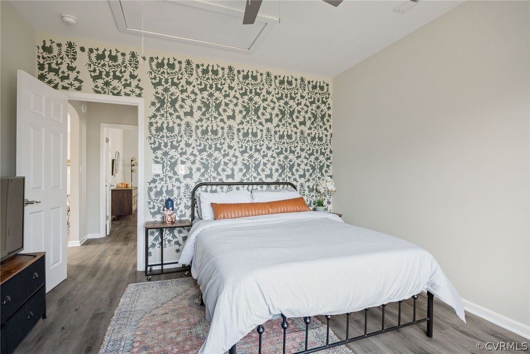 2900 Decatur Street Richmond, VA 23224 - Photo 26 of 35 a bedroom with a bed and a flat screen tv