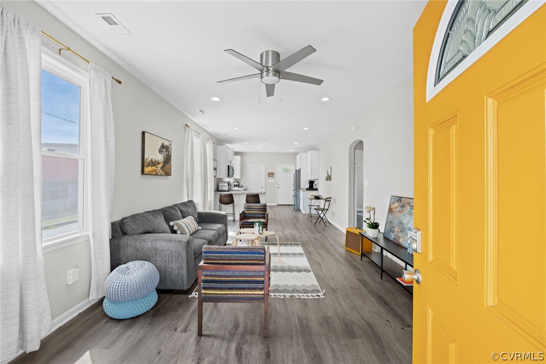 2900 Decatur Street Richmond, VA 23224 - Photo 5 of 35 a living room with furniture and a wooden floor