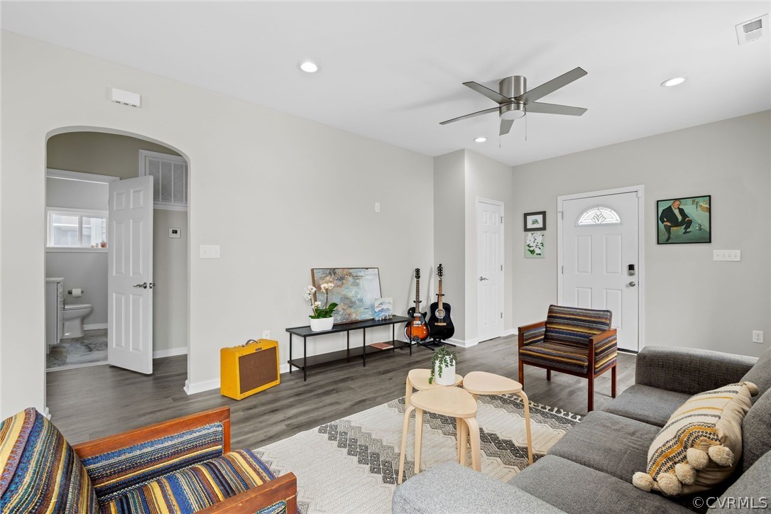 2900 Decatur Street Richmond, VA 23224 - Photo 8 of 35 a living room with furniture and a wooden floor