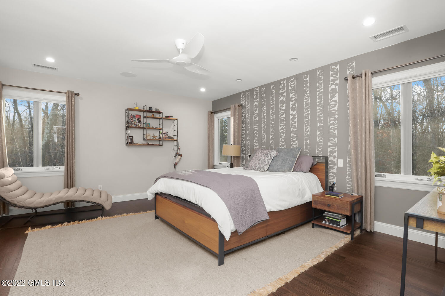 442 Riversville Road Greenwich, CT 06831 - Photo 12 of 29 a spacious bedroom with a bed and a large window