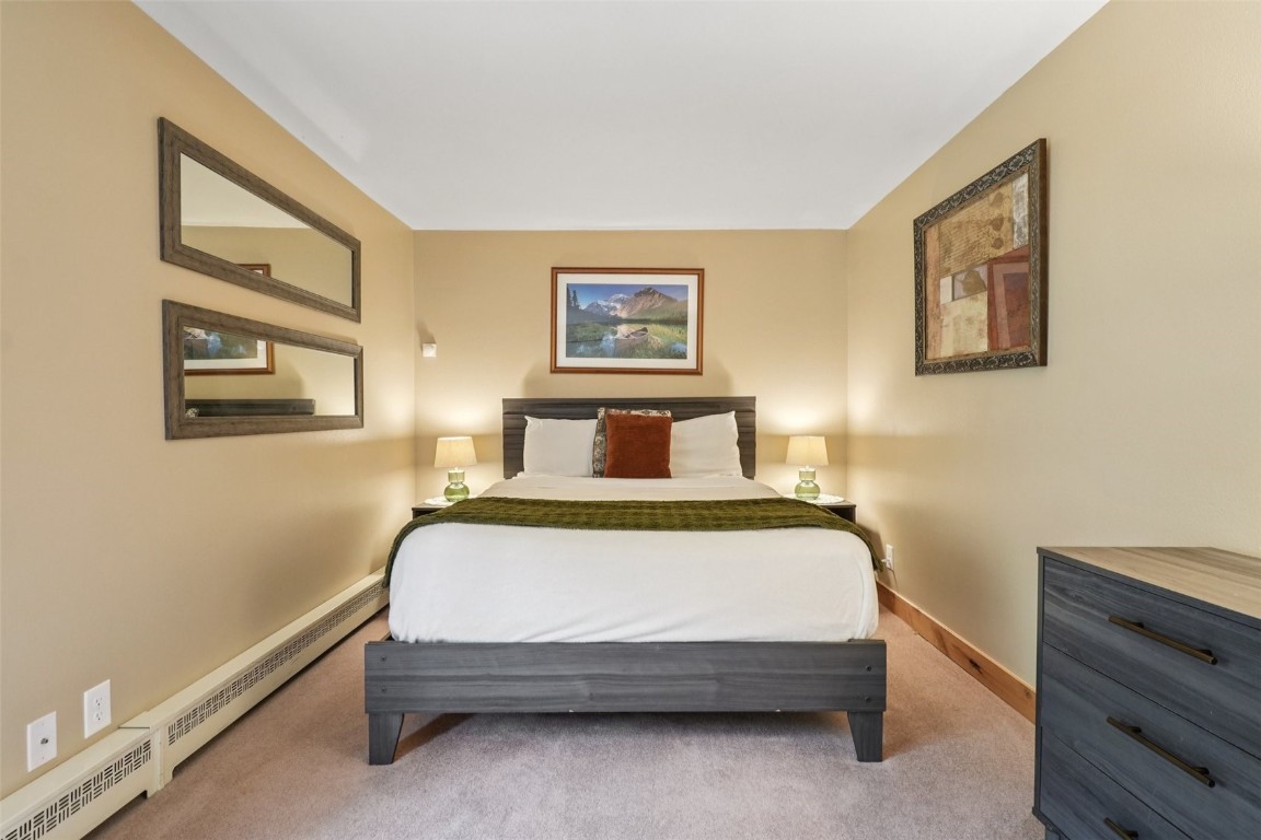 22097 Saints John Road, Unit 2506 Keystone, CO 80435 - Photo 17 of 47 Carpeted bedroom featuring a baseboard heating unit and baseboards
