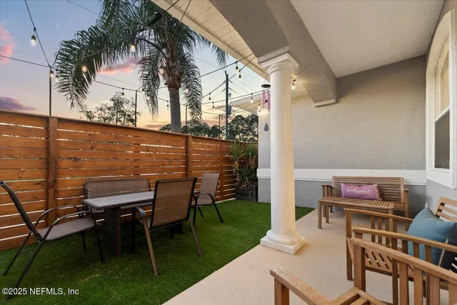 a view of city from balcony