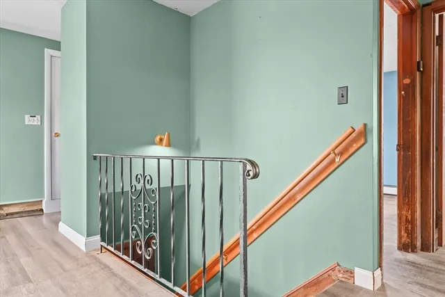 a view of a stairs and an entryway