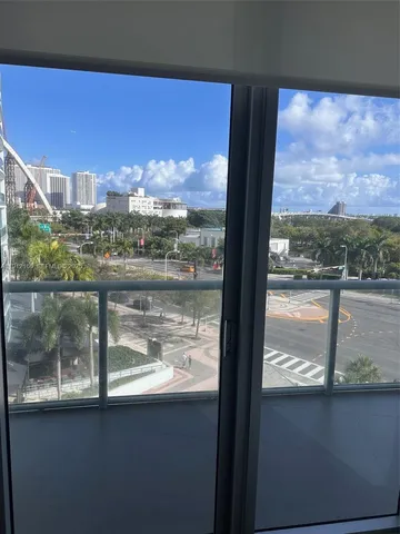 a view of a city from a window