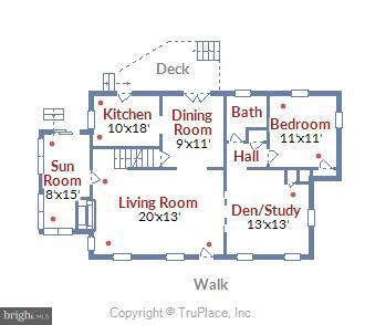 9411 Warren Street Silver Spring, MD 20910 - Photo 53 of 55 FIRST LEVEL FLOOR PLAN