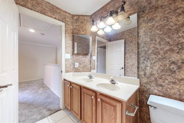 119 Parkhurst Lane Allen, TX 75013 - Photo 20 of 24 a bathroom with a sink a toilet and a mirror
