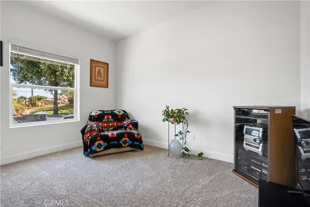 a view of a room with rack on the wall