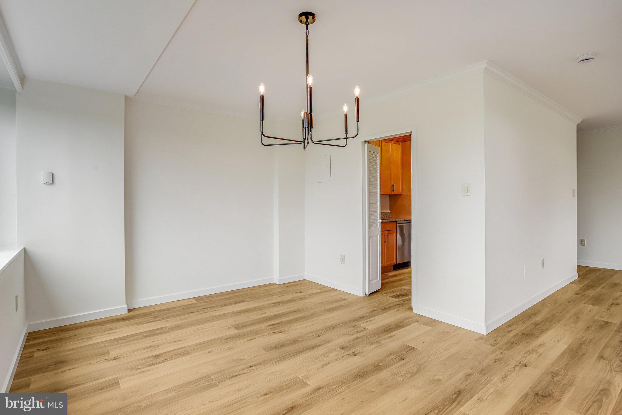 4101 Cathedral Avenue Northwest, Unit 1104 Washington, DC 20016 - Photo 8 of 63 New chandelier in dining room
