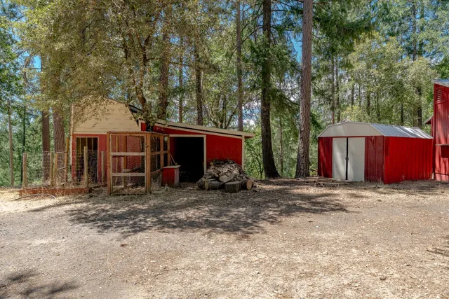 a view of a house with a yard and large tree