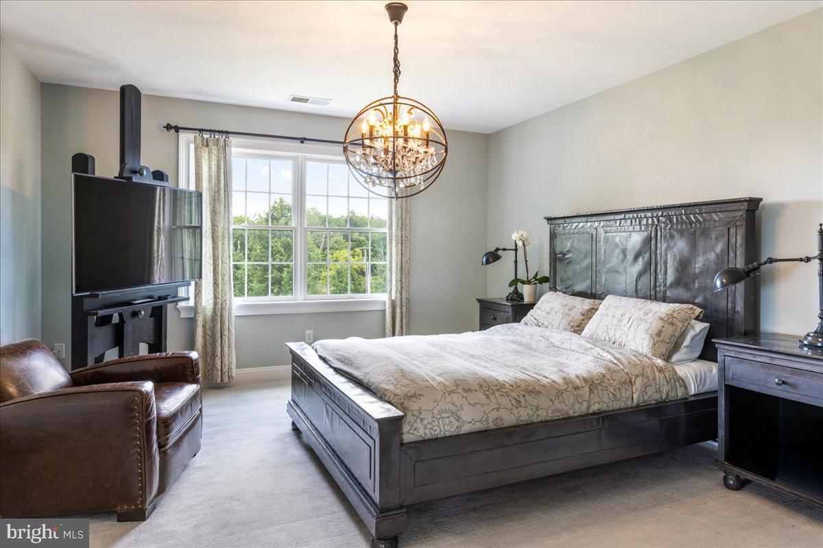 29 Tumble Falls Road Stockton, NJ 08559 - Photo 27 of 78 a bedroom with a large bed and a flat screen tv