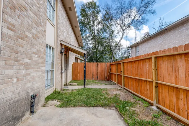 a backyard of a house