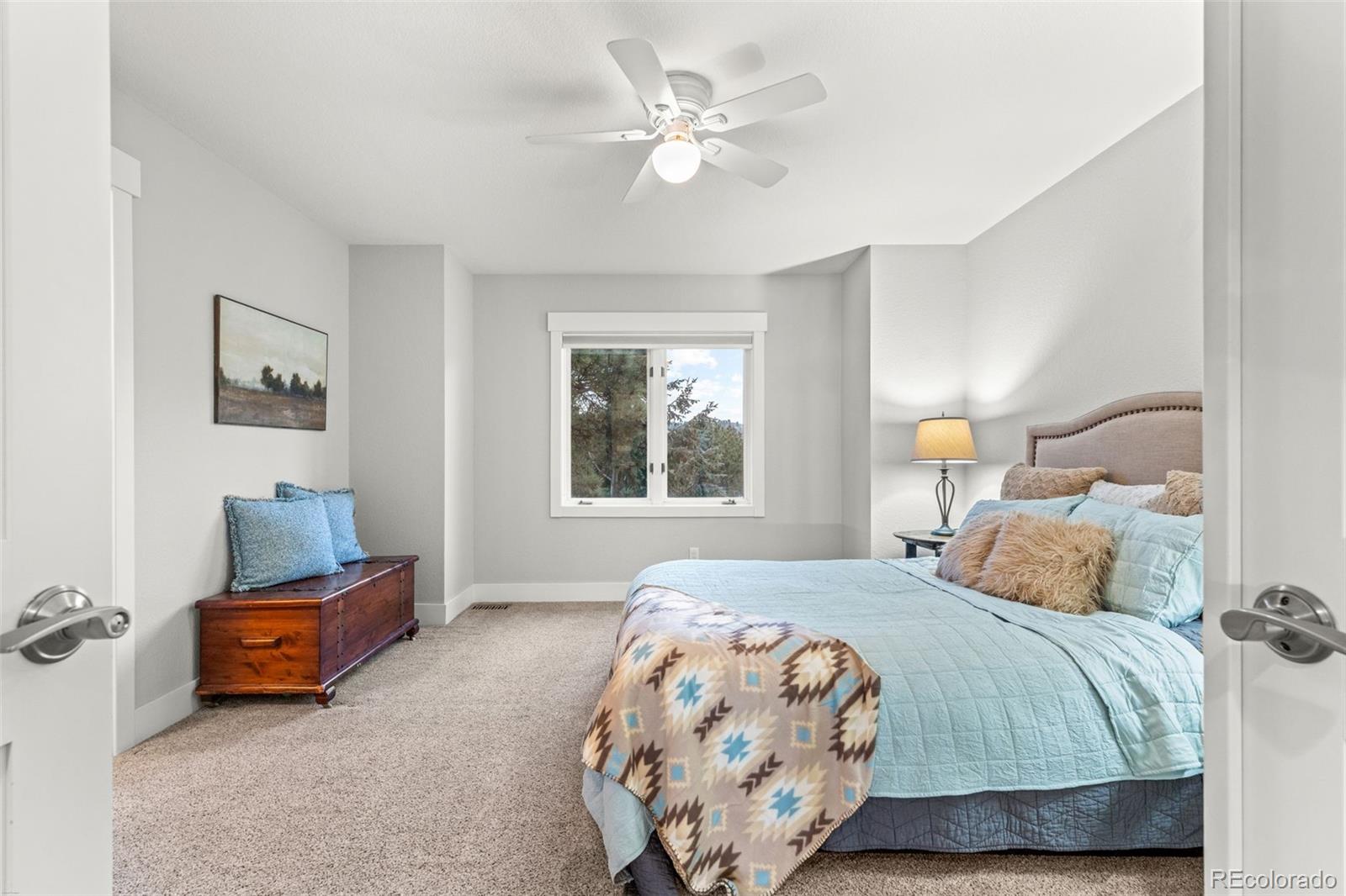 1735 Prima Lane Evergreen, CO 80439 - Photo 29 of 50 a bedroom with bed and window