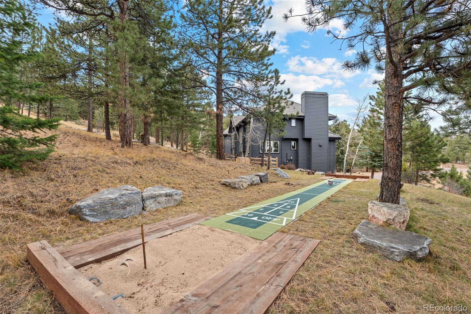 1735 Prima Lane Evergreen, CO 80439 - Photo 42 of 50 a view of a yard with large trees