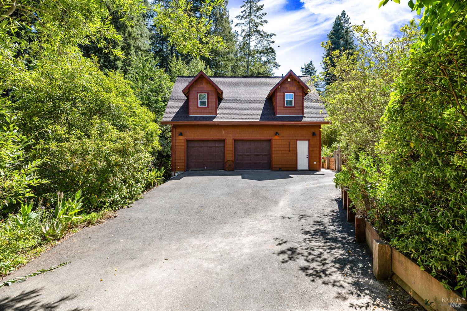 9935 Occidental Road Sebastopol, CA 95472 - Photo 2 of 59 The oversized two-car garage with a studio ADU upstairs