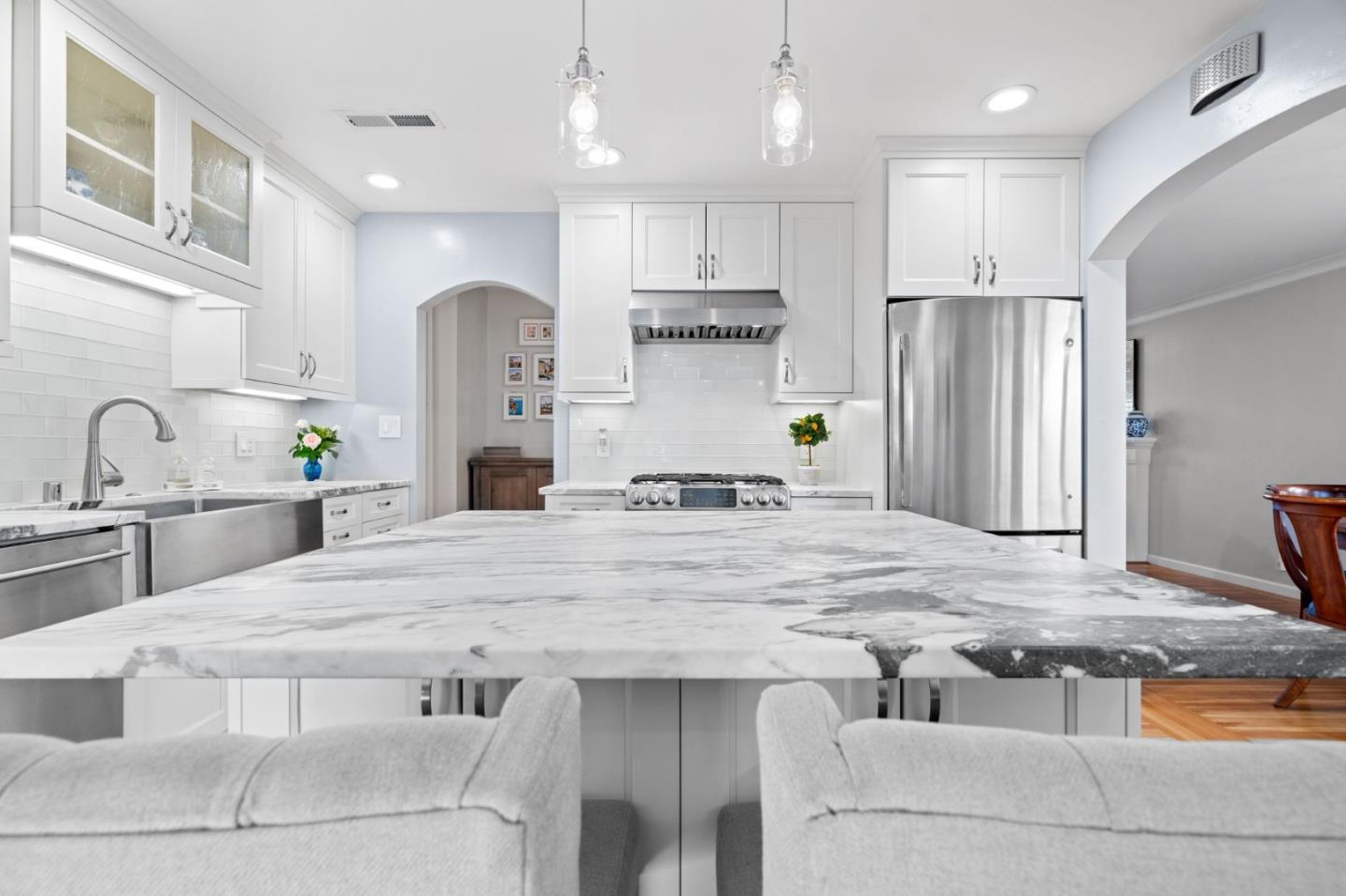 2428 Tulip Road San Jose, CA 95128 - Photo 21 of 59 a view of kitchen with stainless steel appliances granite countertop a sink and a refrigerator
