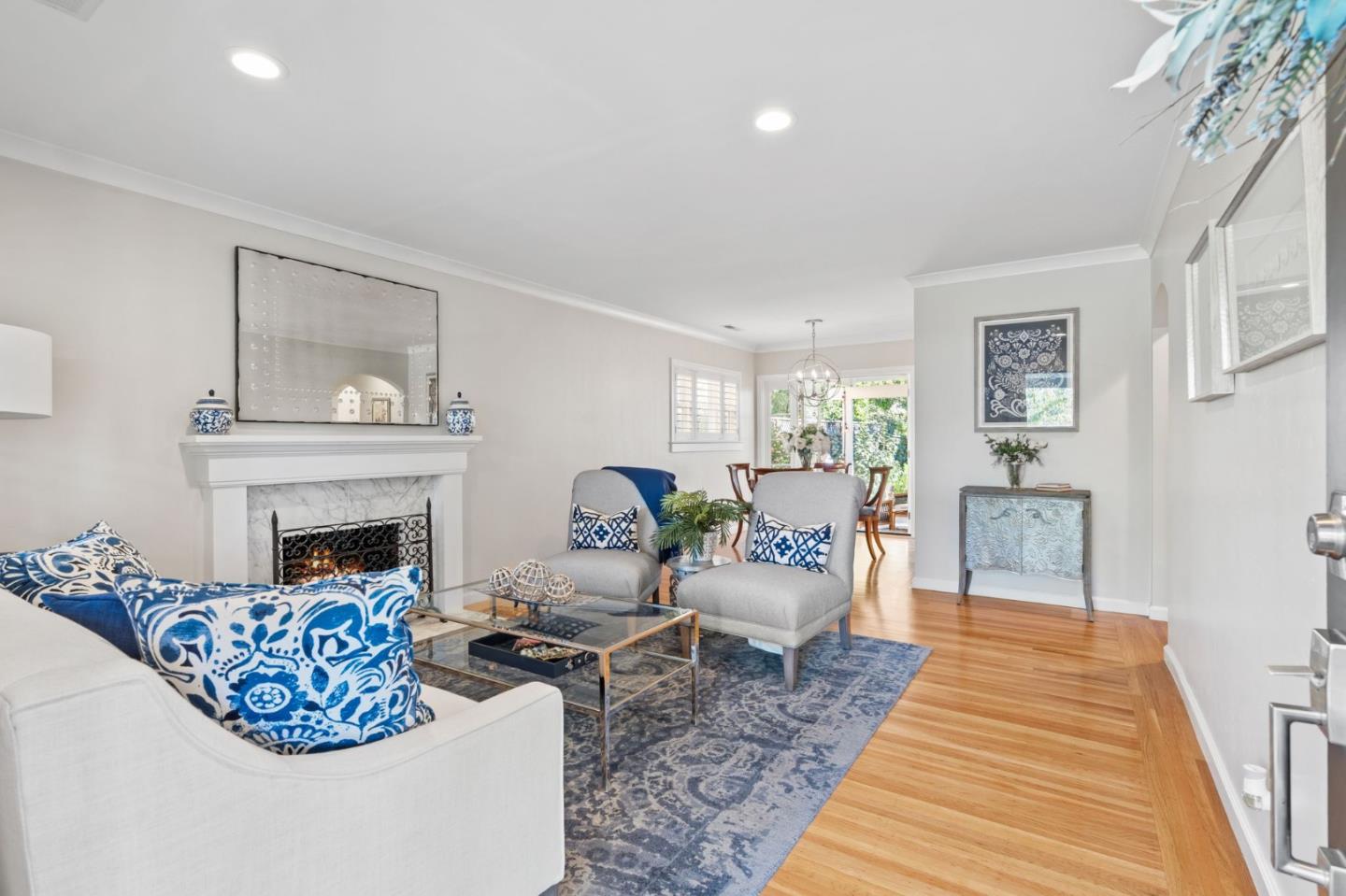 2428 Tulip Road San Jose, CA 95128 - Photo 23 of 59 a living room with furniture and a fireplace