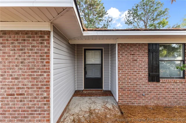 a view of front door of house