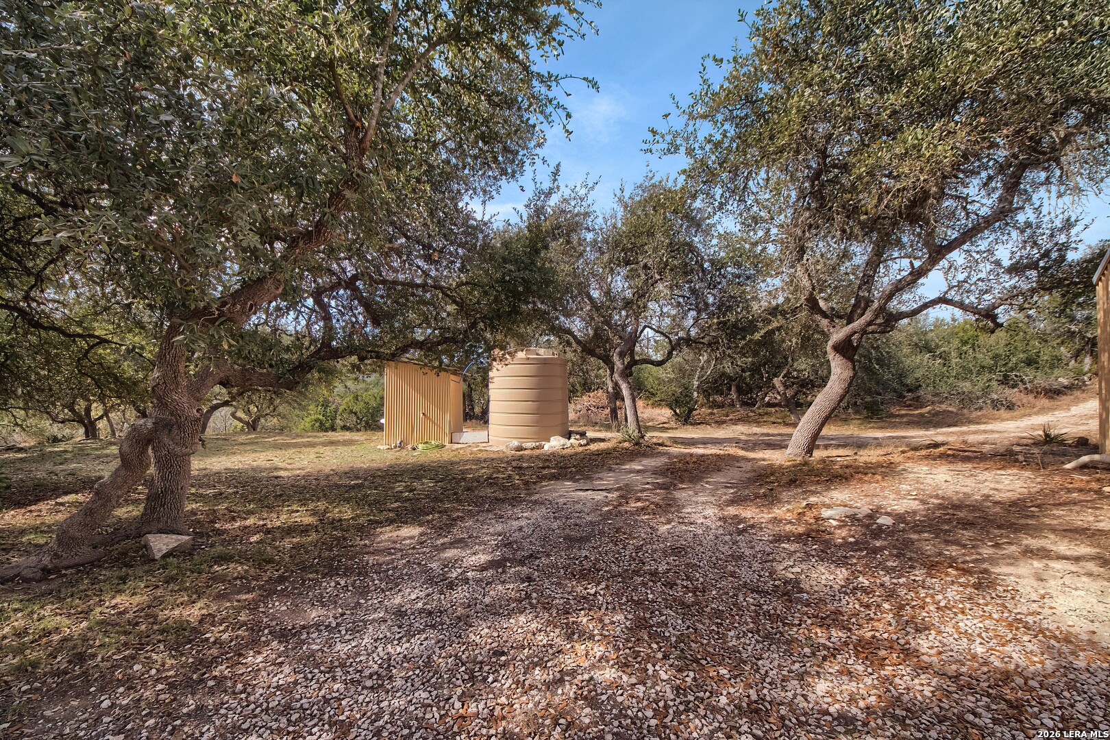 3909 McCall Creek Road Blanco, TX 78606 - Photo 35 of 55 a view of a yard with a tree