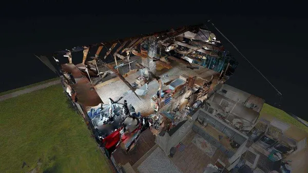 a view of counter top of building