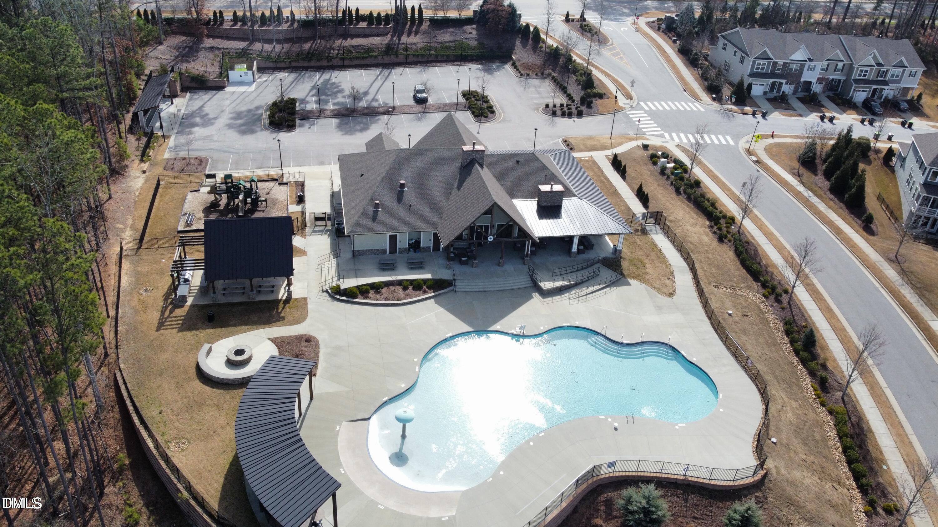 2555 Rambling Creek Road Apex, NC 27523 - Photo 19 of 23 an aerial view of a house with outdoor space