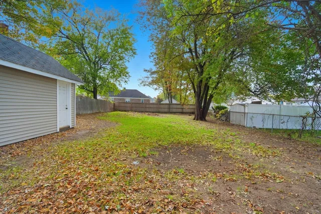 a view of backyard with tree