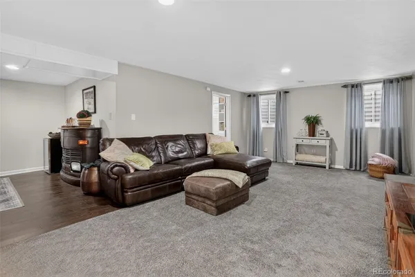 a bedroom with a bed and a table in it