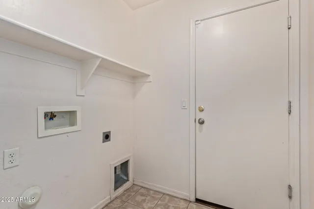 a view of a bathroom with a door