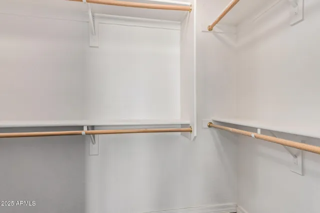 a close view of closet