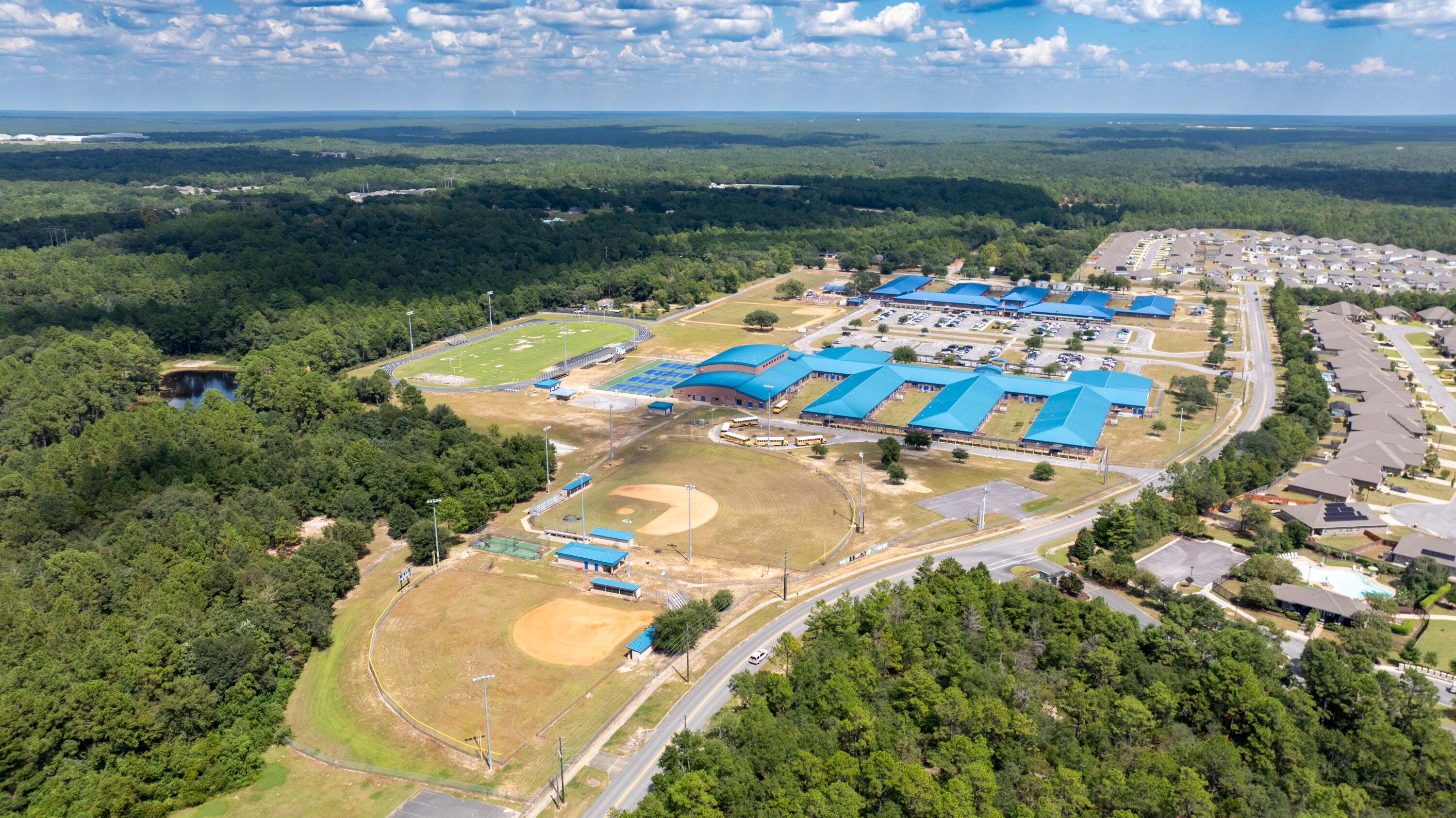 313 Crooked Pine Trail Crestview, FL 32539 - Photo 43 of 43 an aerial view of a house