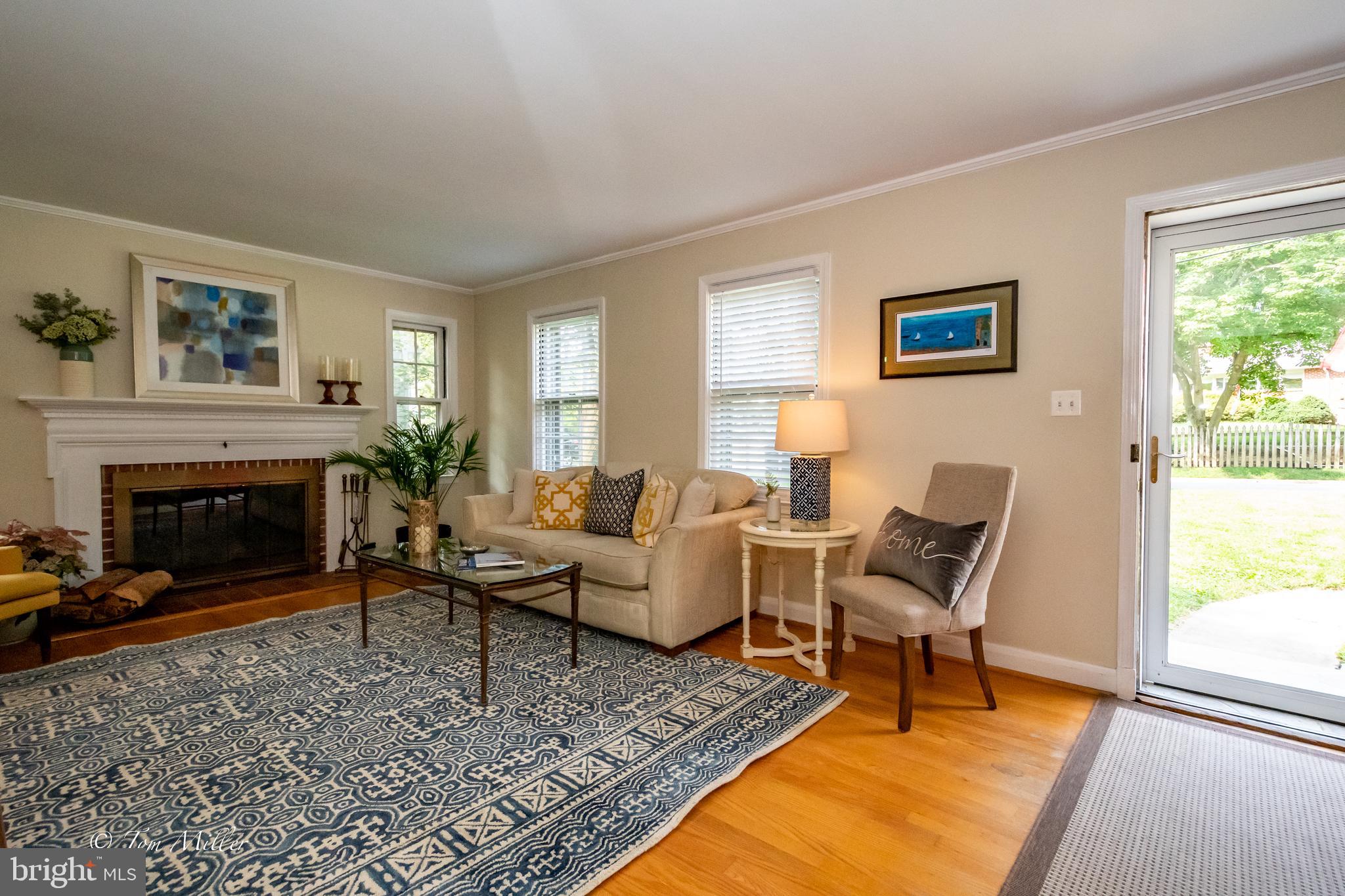 441 Range Road Towson, MD 21204 - Photo 7 of 50 Living Room has Wood Burning Fireplace w/ Mantle