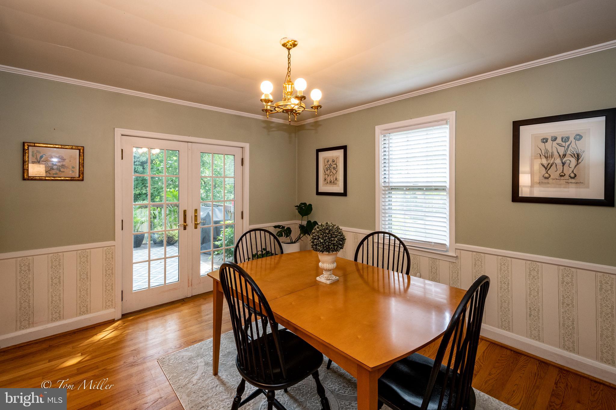 441 Range Road Towson, MD 21204 - Photo 10 of 50 Dining Room has Hardwoods & French Doors to Deck