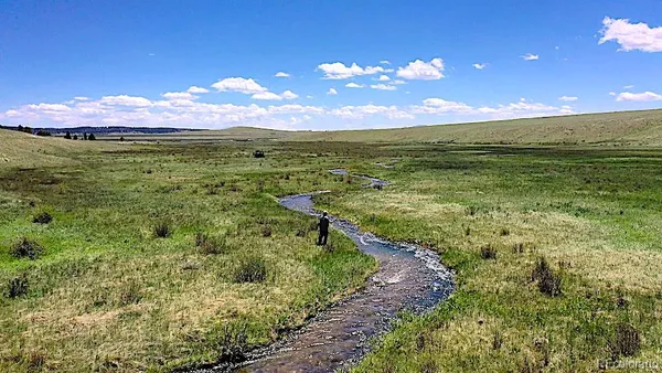 a view of a lake with a mountain in the background