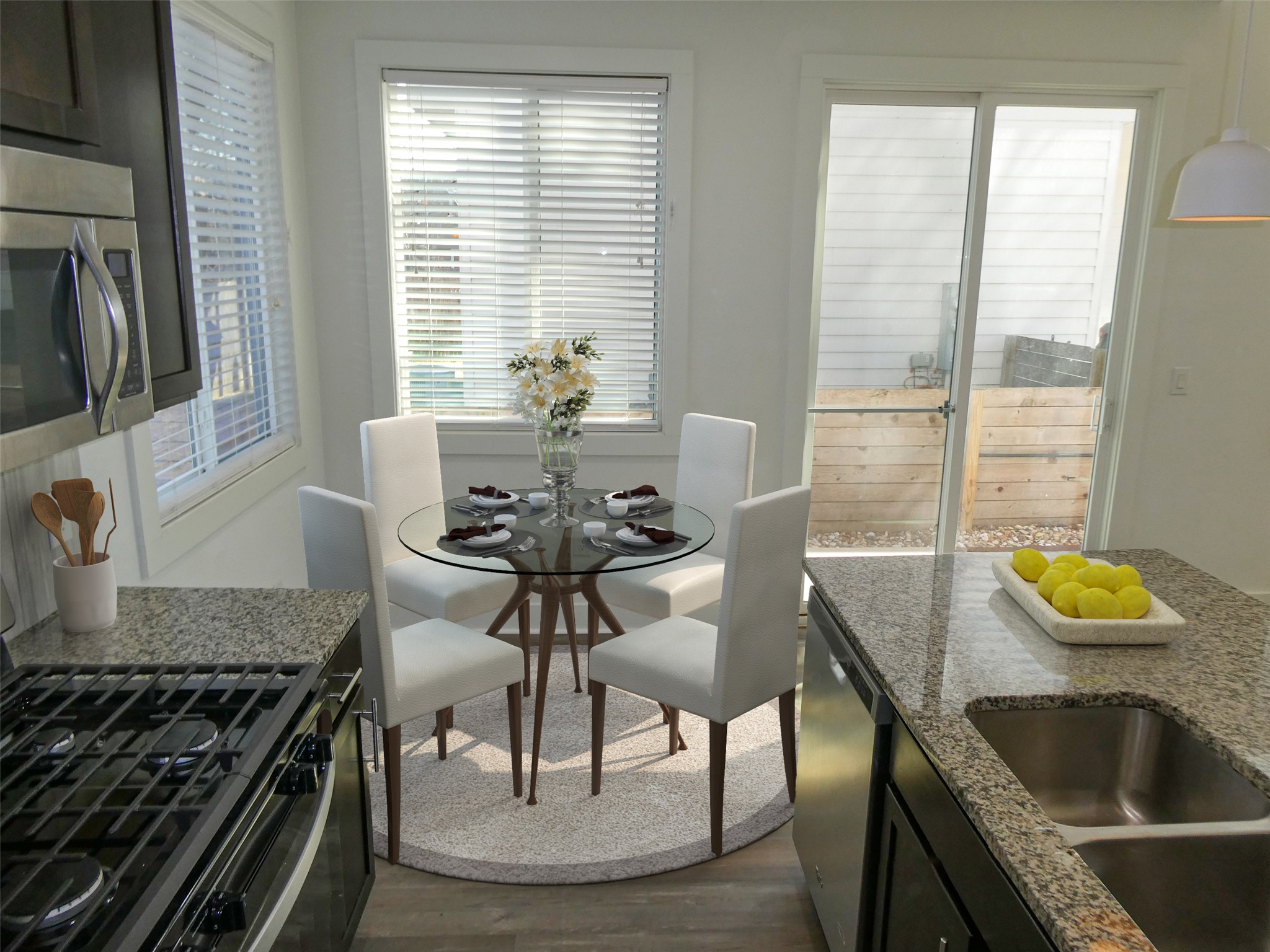 2512 Wheless Lane, Unit 5 Austin, TX 78723 - Photo 3 of 21 a kitchen with a stove a sink and a refrigerator