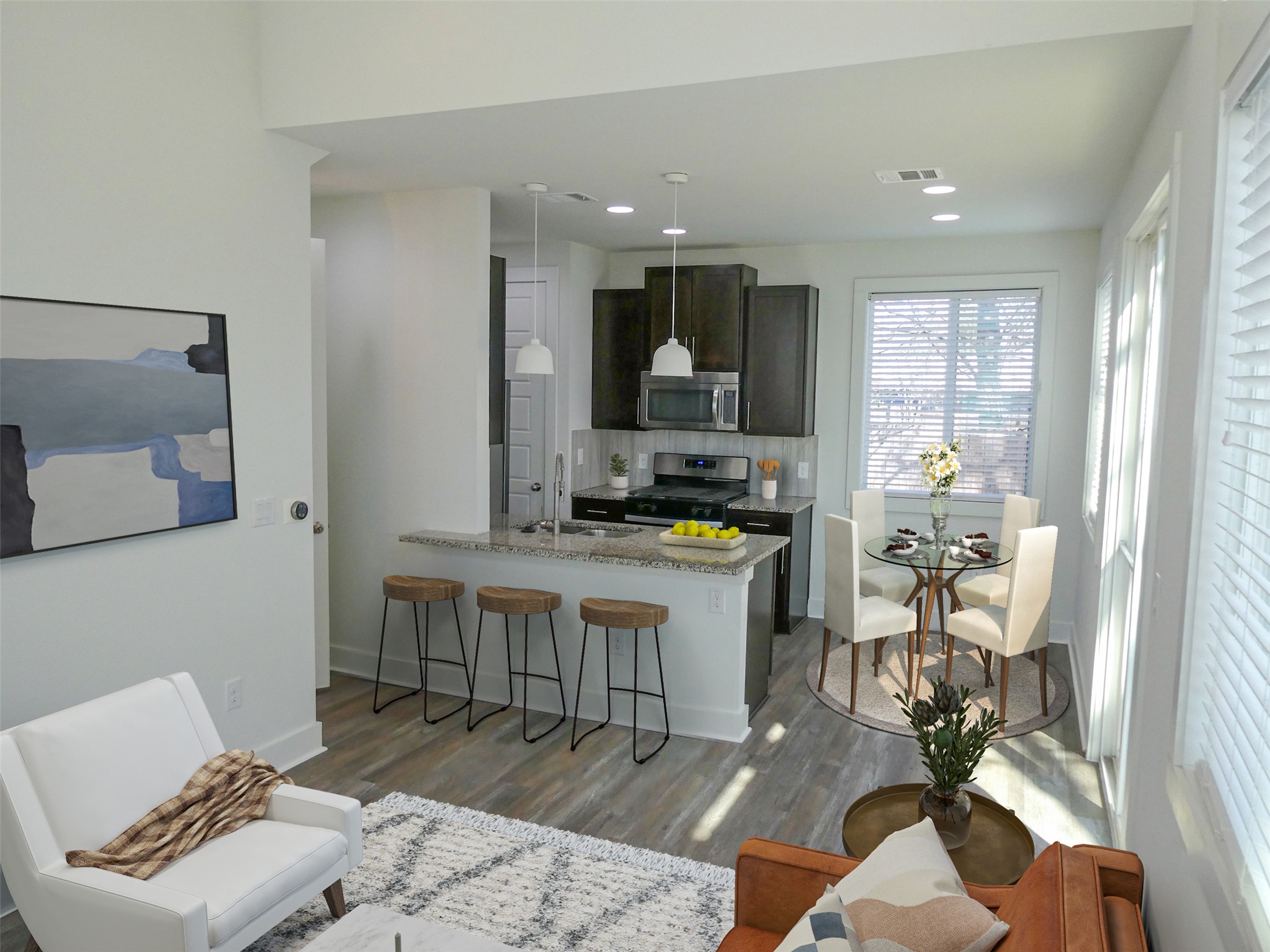2512 Wheless Lane, Unit 5 Austin, TX 78723 - Photo 5 of 21 a living room with furniture a rug and a window