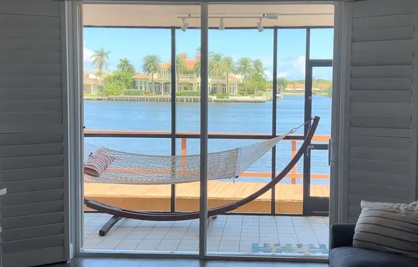 a view of with glass door