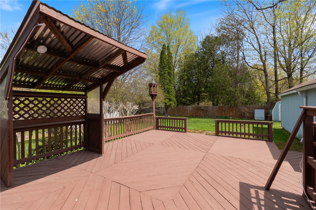 11 Maple Avenue Manchester, NY 14548 - Photo 9 of 39 The deck in the rear yard- check out the covered G