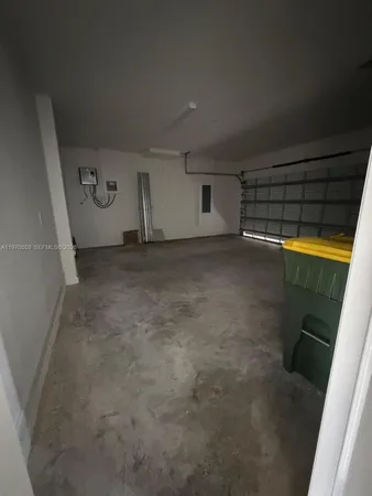 a view of a garage