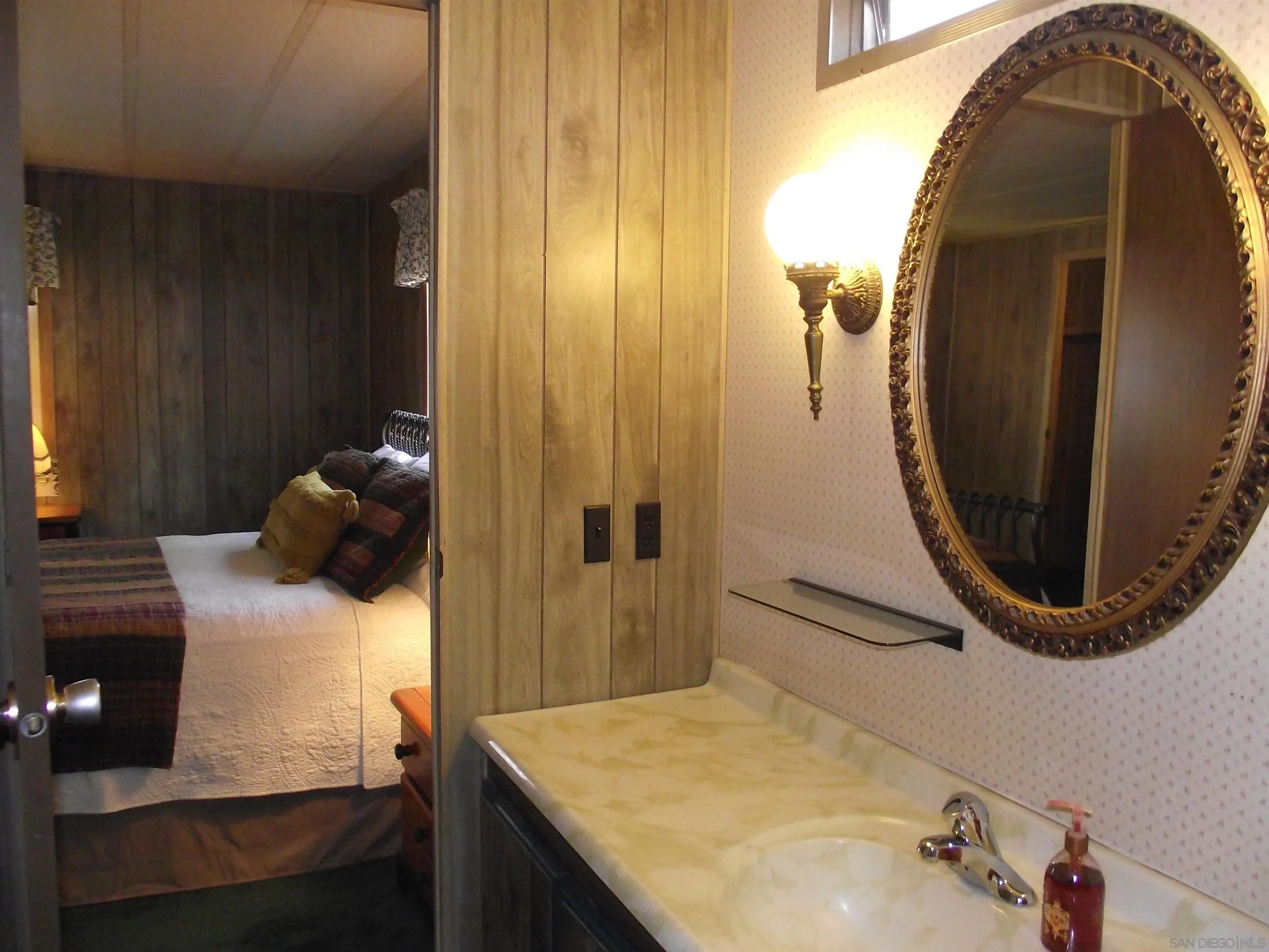 35109 Highway 79, Unit /SPC #25 Warner Springs, CA 92086 - Photo 35 of 65 a bathroom with a sink and a mirror