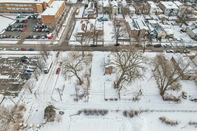 an aerial view of a city