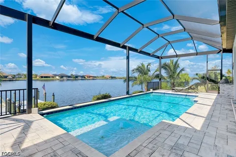 a view of a deck with a yard