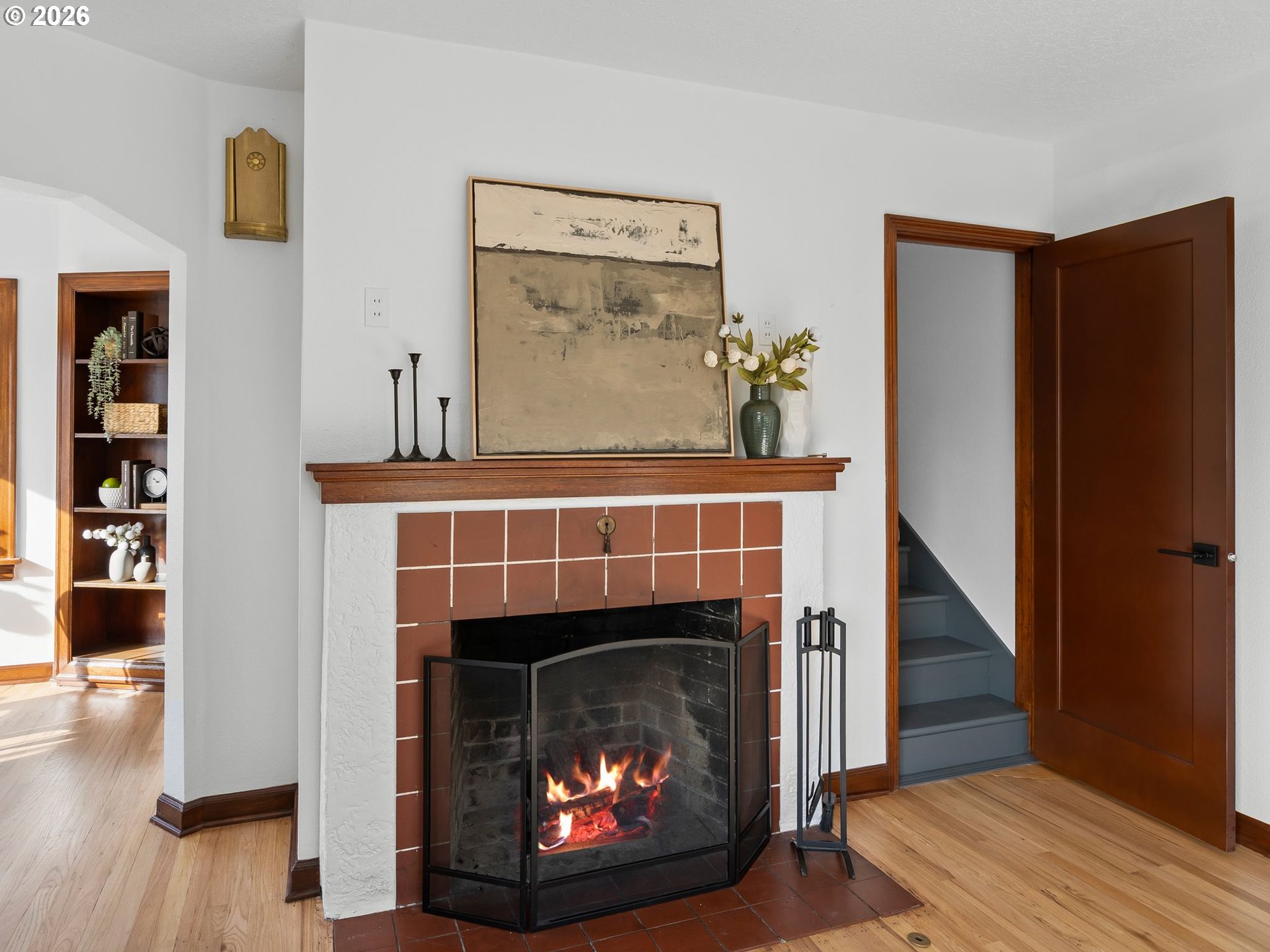 6035 Southeast Lafayette Street Portland, OR 97206 - Photo 8 of 33 Fireplace