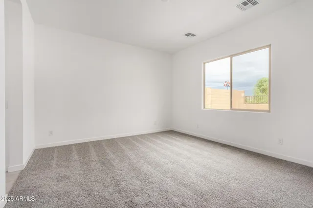 an empty room with a window