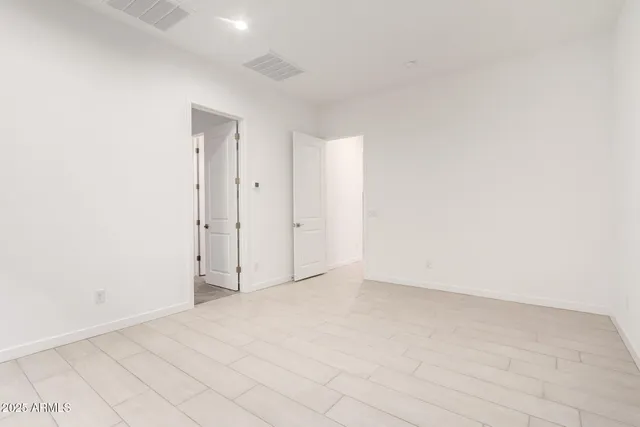 an empty room with a window