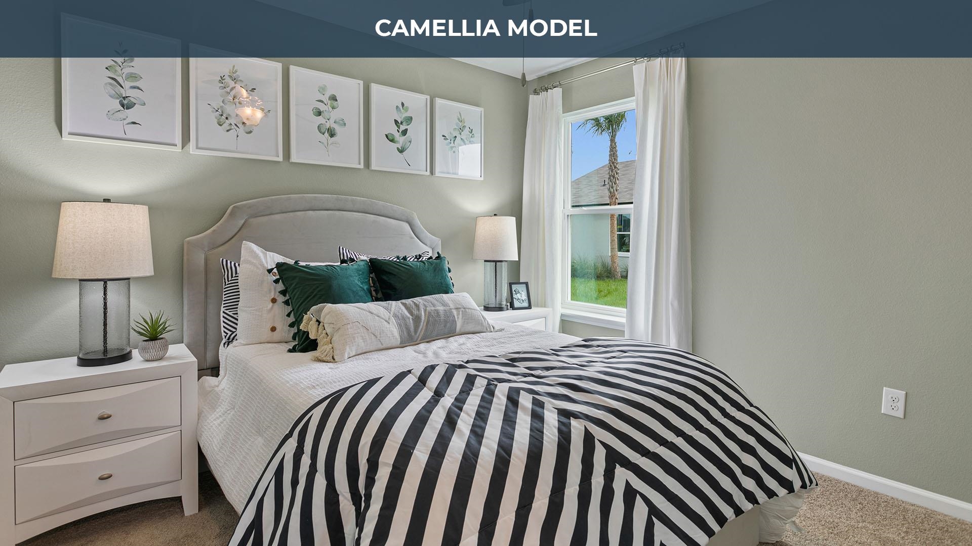 17 Narvarez Avenue St. Augustine, FL 32084 - Photo 12 of 35 a bedroom with a bed and a lamp on dresser