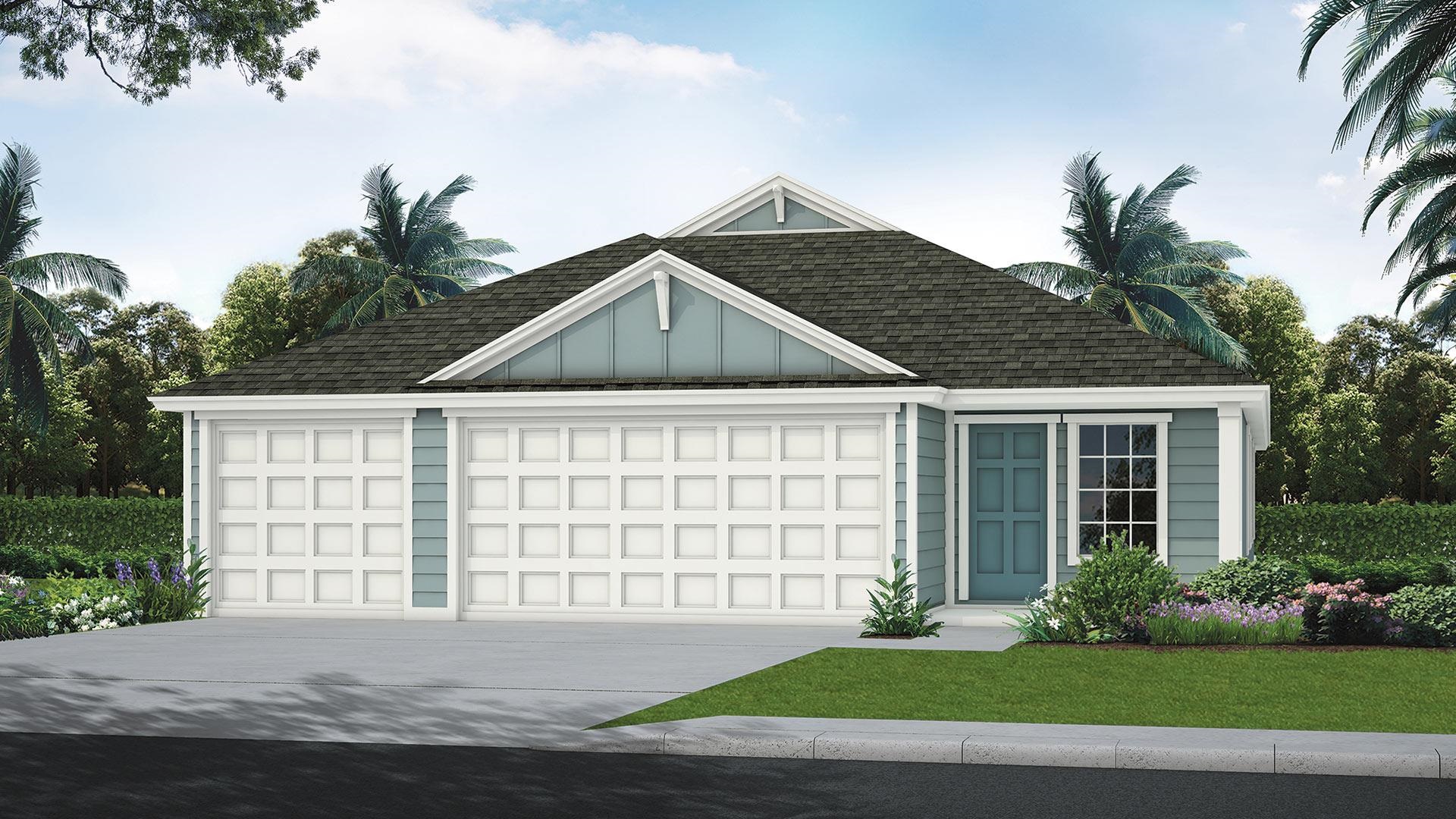 17 Narvarez Avenue St. Augustine, FL 32084 - Photo 3 of 35 a front view of a house with a yard and garage