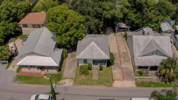 an aerial view of multiple house