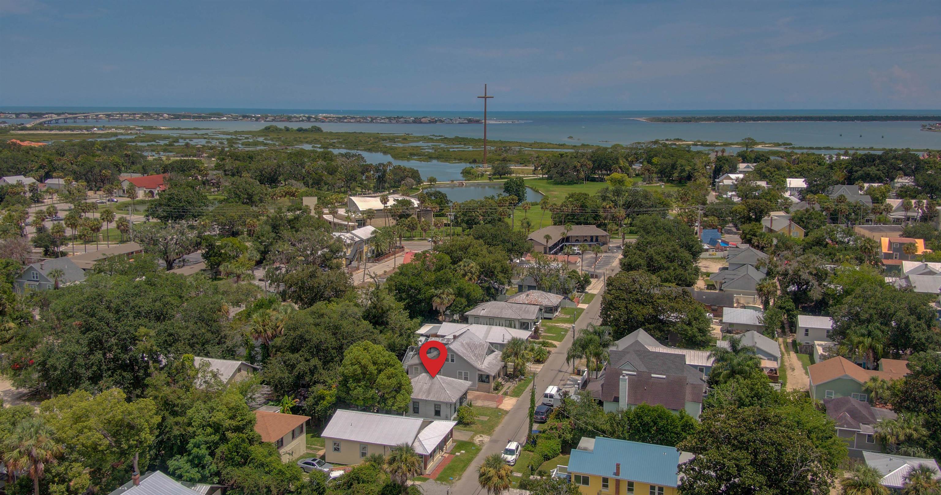 20 Hope Street St. Augustine, FL 32084 - Photo 30 of 35 an aerial view of residential house and lake