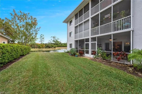 a view of a building with garden