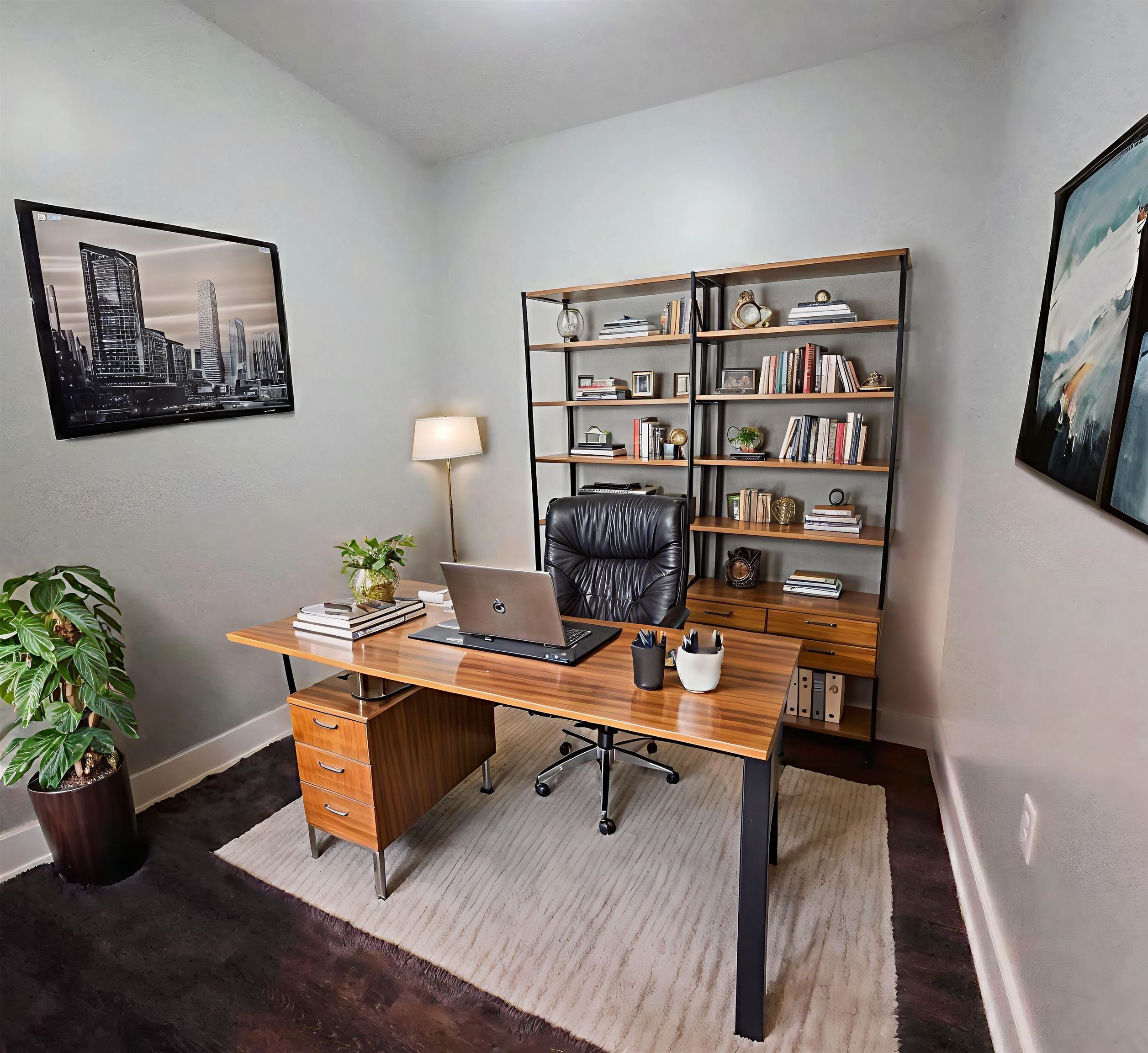 235 Ridge Road, Unit 1G North Arlington, NJ 07031 - Photo 8 of 13 a workspace with furniture and rug