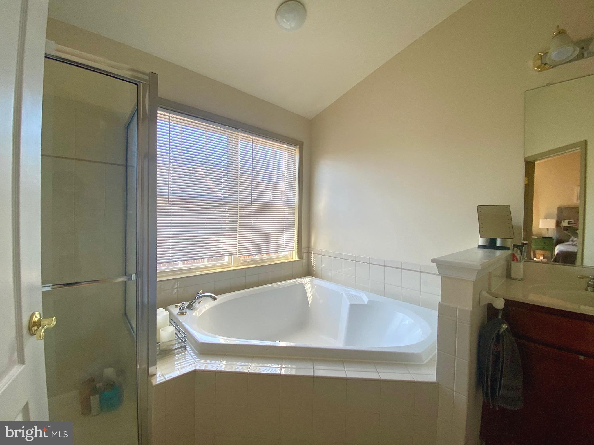 21975 Windover Drive Broadlands, VA 20148 - Photo 22 of 37 a bathroom with a granite countertop sink and a bathtub
